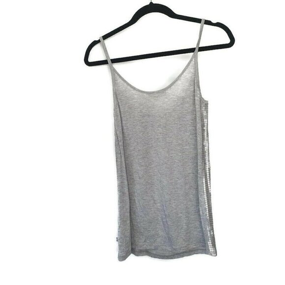 Michael Kors Spaghetti Strap Silver Sequin Tank - Picture 5 of 5